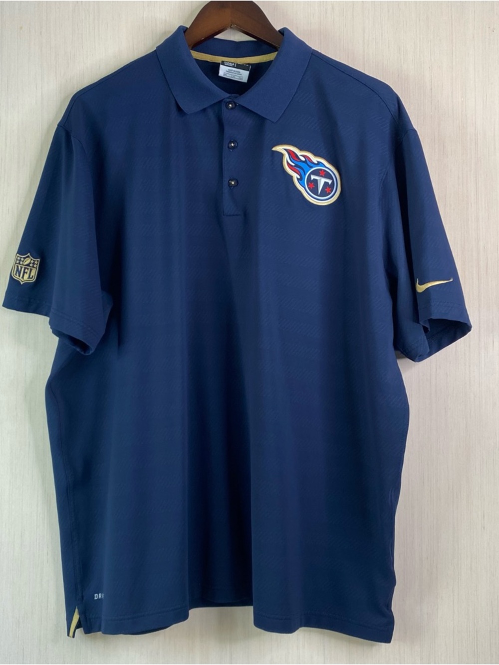 Nike Men’s NFL On Field Dri-Fit Tennessee Titans Polo Shirt Short Sleeve XXL
